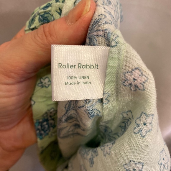 Roller Rabbit Women's Linen Pants in Mint sz M - Picture 5 of 6